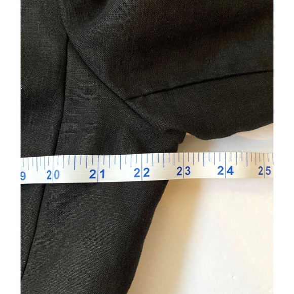 NWT JM Collection Womens Iris Garden Embellished Linen Blazer Jacket Black Sz 16 - Picture 11 of 14